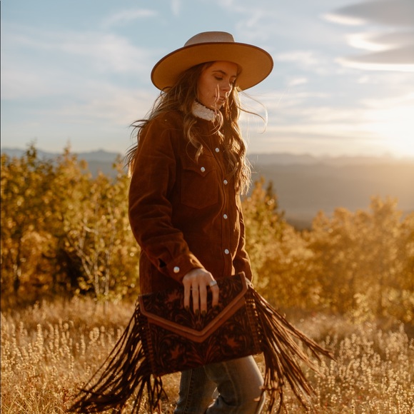 Shayna Suede Sherpa Lined Jacket - Picture 3 of 4